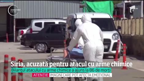 Victimele raidului aerian din Siria au murit din cauza unui atac cu arme chimice! Bilanţul a ajuns la 86 de morţi