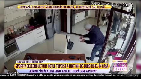 Un sportiv celebru a fost jefuit ÎN PLINĂ ZI! Hoţul a furat cu el în casă 2.000 de euro
