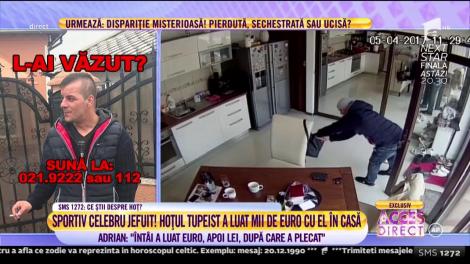 Imagini cu individul care l-a jefuit pe baschebalistul Adrian Tudor! "Hoţul se dă surdo-mut"
