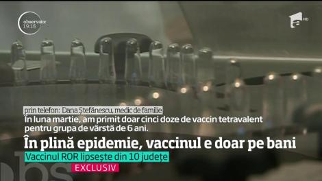 În plină epidemie de rujeolă, vaccinul e doar pe bani