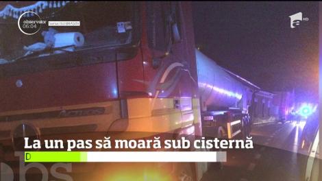 Trei oameni, între care şi o copilă de 12 ani, au fost răniţi de o cisternă scăpată de sub control, într-o comună din Braşov