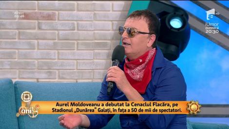 Aurel Moldoveanu a debutat la Cenaclul Flacăra, pe Stadionul "Dunărea" Galați, în fața a 50 de mii de spectatori