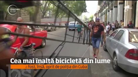 Video. Cum arată cea mai înaltă bicicletă din lume! Are aproape 8 metri înălţime şi a doborât un record
