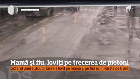 Un copil de şase ani şi mama lui au fost spulberaţi de o autoutilitară pe o şosea din Maramureş