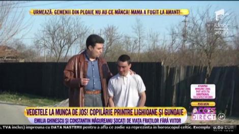 Emilia Ghinescu și Constantin Măgureanu, la munca de jos în casa murdară în care locuiește o familie cu patru copii!