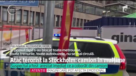Ultimul bilanţ al atacului terorist din Suedia indică trei morţi şi cel puţin opt răniţi