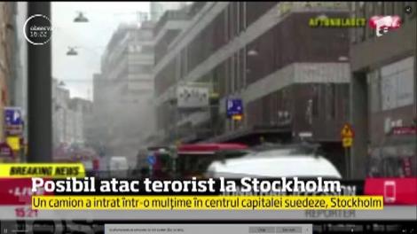 Un camion a intrat în plin într-o mulţime de oameni, în centrul oraşului Stockholm