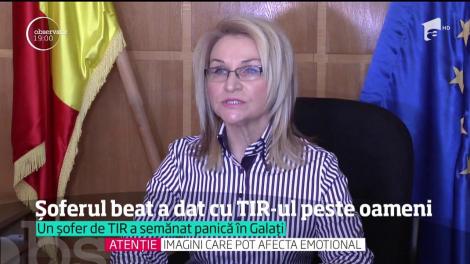 Un şofer beat a dat cu TIR-ul peste oameni, pe străzile din Galaţi