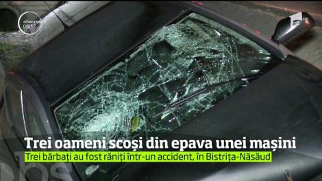 Trei bărbați au fost răniți într-un accident, în Bistrița-Năsăud
