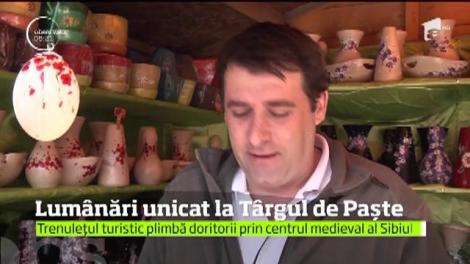 Lumânări unicat la Târgul de Paşte din Sibiu