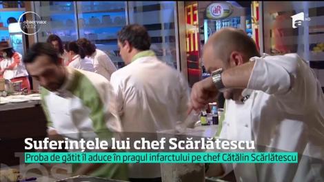 Suferințelor celor trei jurați de la Chefi la cuțite! Proba de gătit îl aduce în pragul infarctului pe Cătălin Scărlătescu