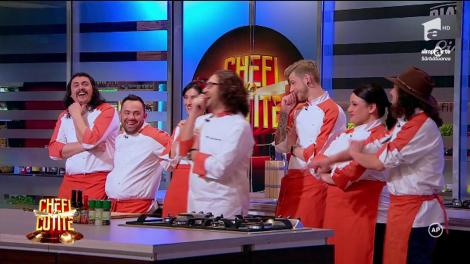 A visat și s-a întâmplat! Chef Dumitrescu are în echipă o clarvăzătoare: ”Ia zi-ne, cine va câștiga? Sper să fie dintre portocalii!”