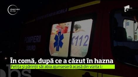 O fetiţă de doar patru ani din județul Vaslui se zbate între viaţă şi moarte, după ce a căzut în haznaua din curtea gospodăriei