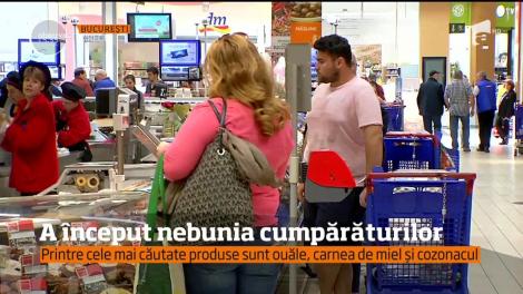 E Joia mare şi mare e şi agitaţia. Românii îşi fac cumpărăturile pentru Paşte