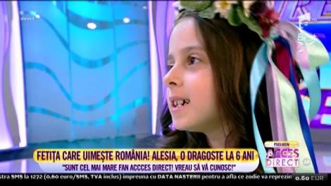 Este mică, cât un ghemotoc, dar este cel mai mare fan ”Acces Direct`. A sperat şi a visat că într-o bună zi va păşi în platou, iar astăzi i s-a îndeplinit dorinţa