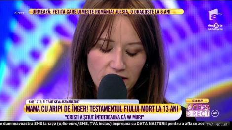 Absolut emoţionant, dar și înfiorător. Poezia scrisă de copilul de 13 ani, care a știut întotdeuna că va muri: "Împarte, împarte într-o altă parte...”