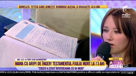 Testamentul fiului mort la 13 ani. Cristi și-a pregătit ”plecarea”, dar a lăsat în urma lui un jurnal