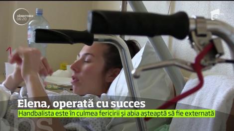 Elena, tânăra handbalistă din Vaslui diagnosticată cu o tumoră la şold, a fost operată cu succes