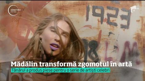 Mădălin Roşioru transformă muzica în artă. La ultima piesă a Corinei a folosit sunetul unei sticle cu apă