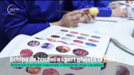Antrenorul echipei naţionale de hochei, un canadian, ne-a îmbrăţişat tradiţiile. S-a apucat să încondeieze ouă!