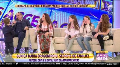 Maria Dragomiroiu, o bunică fericită. Îndrăgita cântăreață de muzică populară, despre darul familiei: ”Nepoții, copiii și șoțul sunt cea mai mare avere”
