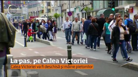 Cea mai cunoscuta stradă din centrul capitalei, transformată pentru câteva zile în loc de promenadă