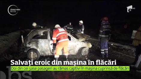 O manevră periculoasă pe un drum din judeţul Suceava a trimis opt oameni în spital