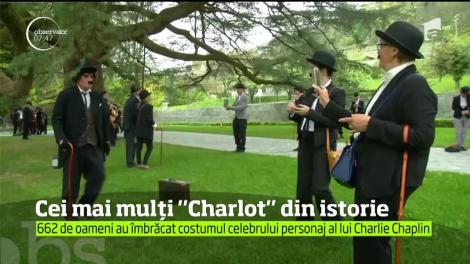 La muzeul lui Charlie Chaplin, din Elveţia, a avut loc cea mai mare adunare de oameni îmbrăcaţi asemenea celebrului său personaj, Charlot
