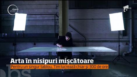 Tim Bengen, un tânăr din Germania, face desene spectaculoase cu ajutorul nisipului