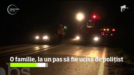 Un poliţist a fost la un pas să ucidă cu maşina o familie întreagă, pe o şosea din Brăila