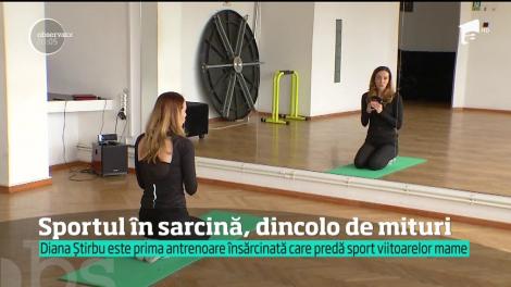 Diana Ştirbu, prima antrenoare însărcinată care predă sport viitoarelor mame