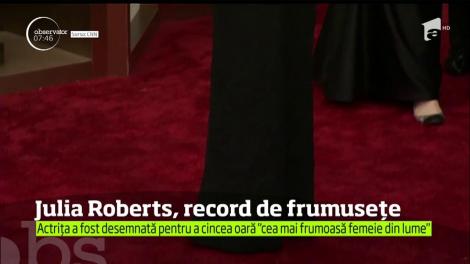 Julia Roberts a fost aleasă cea mai frumoasă femeie din lume