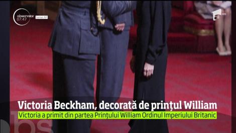 Victoria Beckham a primit din partea prințului William Ordinul Imperiului Britanic