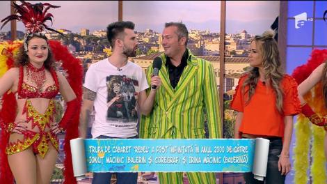 Diana Munteanu învață câteva mișcări de dans de la Rebel Cabaret