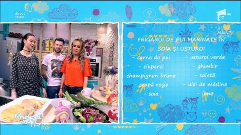 Idee pentru weekend! Andreea Moldovan gătește frigărui de pui marinate în soia și usturoi, o rețetă simplă și delicioasă