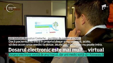 Zece milioane de români au toate datele medicale introduse în dosarul electronic. Dar, oricare dintre noi ajunge la spital e obligat să umble cu teancul de hârtii