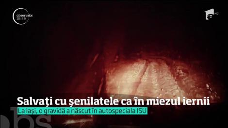 Valul de frig şi ninsori! O femeie din Iaşi a născut într-o autospecială ISU. Zeci de bolnavi au fost luaţi de acasă cu şenilatele şi duşi la spital