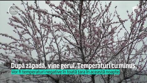 După zăpadă, vine gerul. Temperaturi cu minus