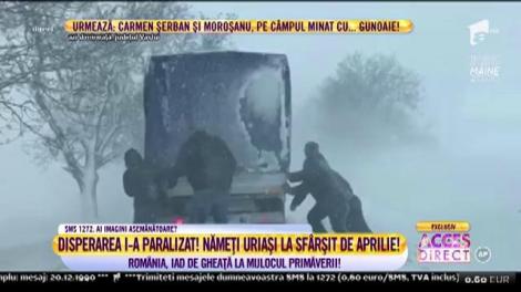 Imagini apocaliptice în România.Maşini blocate în nămeţi, copaci căzuţi şi localităţi fără curent