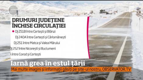 Judeţele din Estul României, sub cod galben de ninsori şi viscol