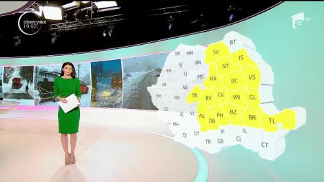 Primăvara a îngheţat sub codul galben de viscol şi zăpadă