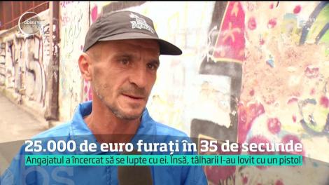 Fir-ai tu să fii de... Batman! Jaf armat în timp record. 25.000 de euro furați în 35 de secunde!