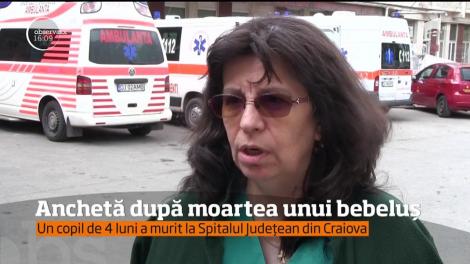 Anchetă după moartea unui bebeluş în Spitalul Judeţean din Craiova