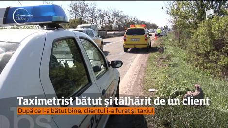 Taximetrist bătut şi tâlhărit de un client