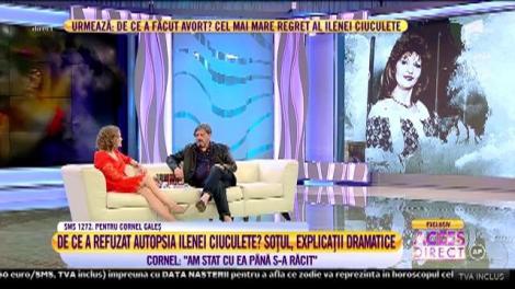 Ultimul moment din viața Ilenei Ciuculete. Cornel Galeș: ”Am stat cu ea până s-a răcit”