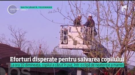 UPDATE: Copilul căzut în fântână, la peste 16 metri adâncime, A FOST SCOS după o operaţiune de salvare de aproape zece ore