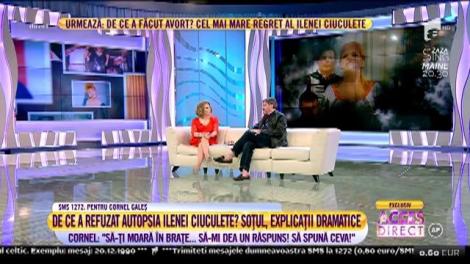 "Știu că e sus, dar o vreau lângă mine". Soțul Ilenei Ciuculete rememorează clipele cumplite petrecute în spital. De ce a refuzat Cornel Galeș autopsia: ”N-am vrut să o ciopârțesc pe Zânica mea”