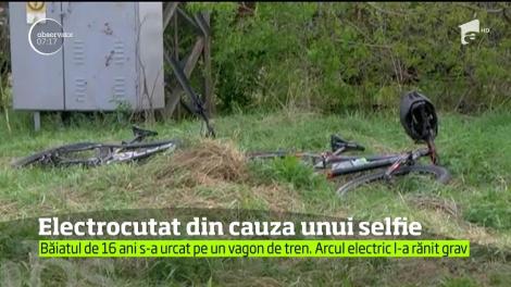 Un băiat de 16 ani din judeţul Cluj a ajuns cu arsuri grave la spital după ce s-a urcat pe un vagon dezafectat pentru a-şi face un. selfie