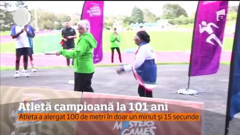 Exemplu de curaj și ambiție! La 101 ani, o femeie a câștigat medalia de aur, la o cursă de 100 de metri: "Voi continua să alerg toată viața"