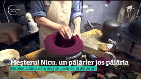 Meşterul Nicu, cel mai în vârstă pălărier al Capitalei! La 88 de ani, se ține verde și lucrează ore în țir! Stela Popescu, printre clientele fidele!